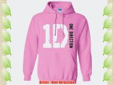 One Direction Women's Logo and Name Hooded Long Sleeve T-Shirt Pink Size 14 (Manufacturer Size:X-Large)