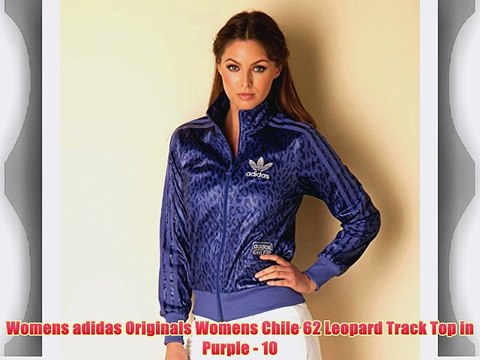 Womens adidas Originals Womens Chile 62 Leopard Track Top in Purple - 10