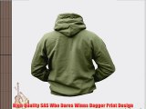 Mens US Army Combat Military SAS Dagger Who Dares Wind Print Hoodie Hooded Sweat Shirt Top