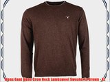 Mens Gant Mens Crew Neck Lambswool Sweater in Brown - XL