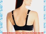 panache Women's Full Cup Plain Sports Bra Black Size: 30E