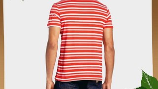 Voi Jeans Men's Plot Short Sleeve Sports Shirt Ribbon Red Large