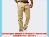 Chino style pants jeans slim fit stretch chinos trousers Gentle Farben:BeigeGr??e-Hosen:W32