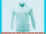 FLATSEVEN Mens Slim Pullover Hoodie Collection (HZ01) White XL