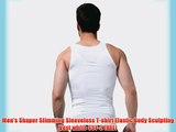 Men's Shaper Slimming Sleeveless T-shirt Elastic Body Sculpting Vest white SSY-2 (XXL)
