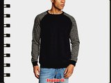 Only and Sons Men's Fernley Contrast Crew Neck Long Sleeve Sweatshirt Grey (Caviar) Small