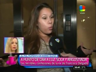 Barby Silenzi, apunto de dar a luz, enojada con Francisco Delgado 2