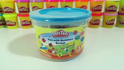 Play Doh Fun with Numbers Bucket Playset   Learn Simple Math and How To Count with Play Dough!