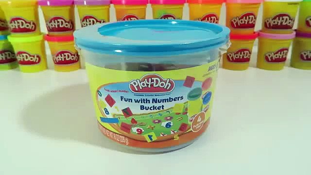 Play Doh Fun with Numbers Bucket Playset Learn Simple Math and How To Count with Play Dough!