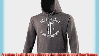 LIFE'S TOO SHORT TO FISH WITHOUT BEER - DROWNING WORMS (XL - CHARCOAL) NEW PREMIUM HOODIE -