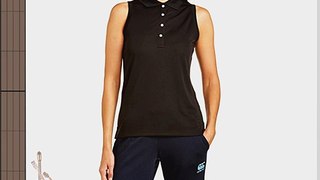 Callaway Women's Solid Sleeveless Polo Shirt - Caviar Large