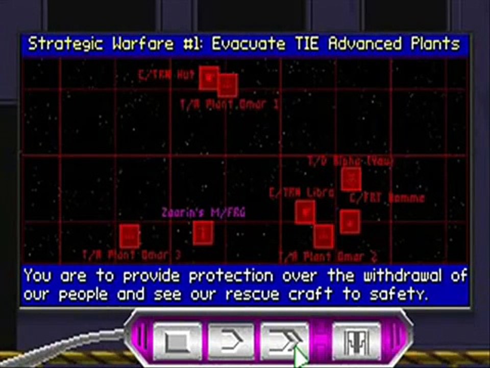 TIE Fighter - Battle 8 - Strategic Warfare - Mission 1 - Evacuate TIE Advanced Plants 1/2