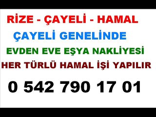 Rize Çayeli Hamal ilanları