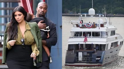 Kim Kardashian And Kanye West Set Sail For Independence Day