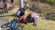 So impressive and massive fall during 2015 cyclism Tour de France