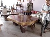 Solid Acacia Wood Round Slab Dining Table Top Reclaimed Wood Custom Made Natural Lacquer Finishing