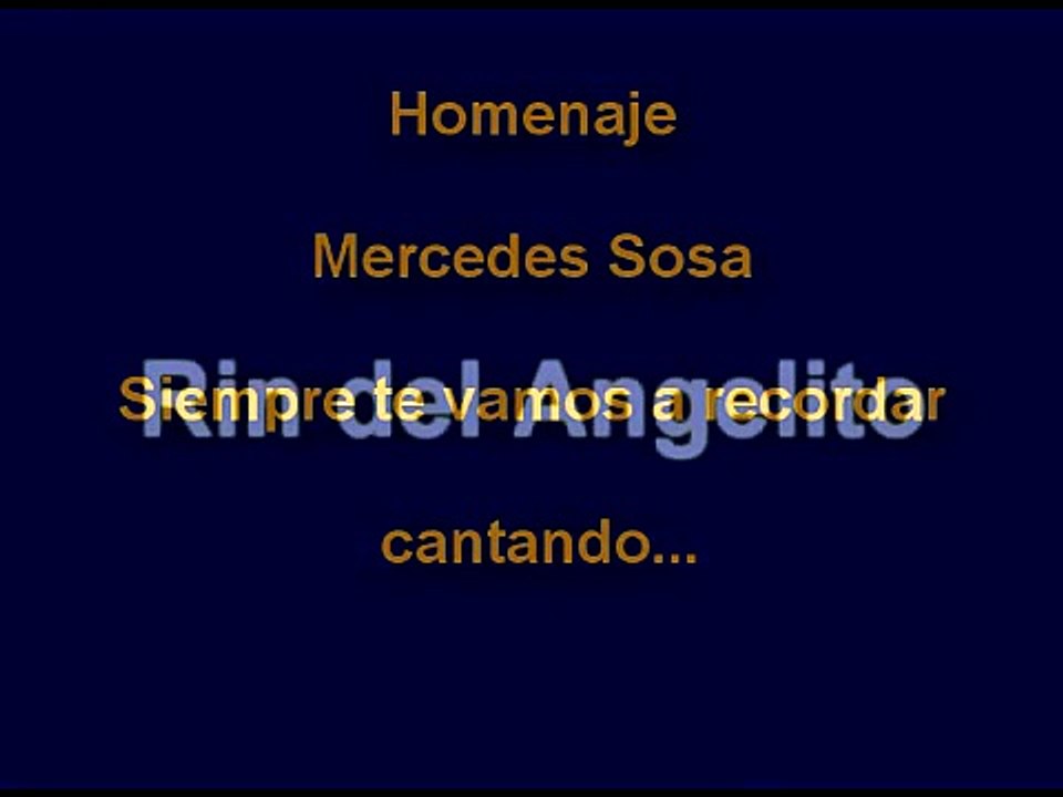 MERCEDES SOSA  / RIN DEL ANGELITO