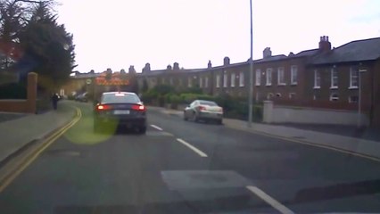 Reckless driver trying to overtake truck meets justice