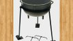 Bayou Classic CI-7410 10-Gal. Cast Iron Jambalaya Pot Tripod Stand and 2 Lift Hooks