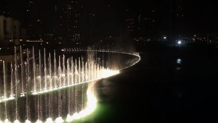 [HD] SPECTACULAR Dubai Fountains - "Baba Yetu" (Burj Khalifa)