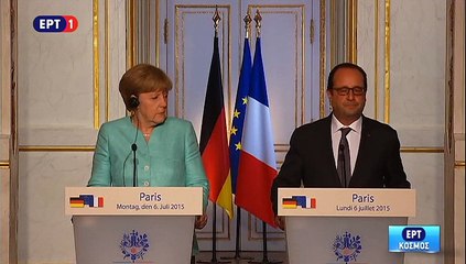 Δηλώσεις Μέρκελ-Ολάντ για το δημοψήφισμα