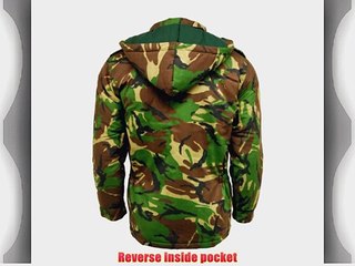 Game Men's Padded Camouflage Safari Parka Jacket - Woodland Camo