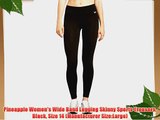 Pineapple Women's Wide Band Legging Skinny Sports Trousers Black Size 14 (Manufacturer Size:Large)