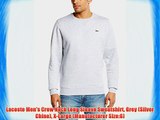 Lacoste Men's Crew Neck Long Sleeve Sweatshirt Grey (Silver Chine) X-Large (Manufacturer Size:6)