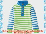 Kite Boy's Button Neck Striped Long Sleeve Sweatshirt Blue (Blue/Ecru/Green) 9 Years