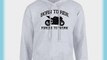 iClobber Born to Ride Forced to Work Superbike motorbike Hoodie Hoody - Large - Heather Grey