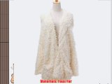 Luckshop 2012 New Womens Long Sleeve Winter Fluffy Hoodie Faux Fur Jacket Coat Overcoat Beige