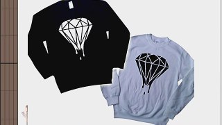 Dripping Diamond Logo Sweater Jumper Swag Dope Top Hipster Tumblr Sweatshirt Hip Black S (Chest