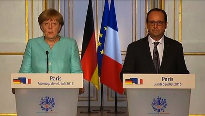 Grèce : "Les conditions pour de nouvelles négociations ne sont pas réunies", selon Merkel