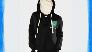 University of Whatever Ladies Campus zipped hoody- Fun hoodies for women (Black S)