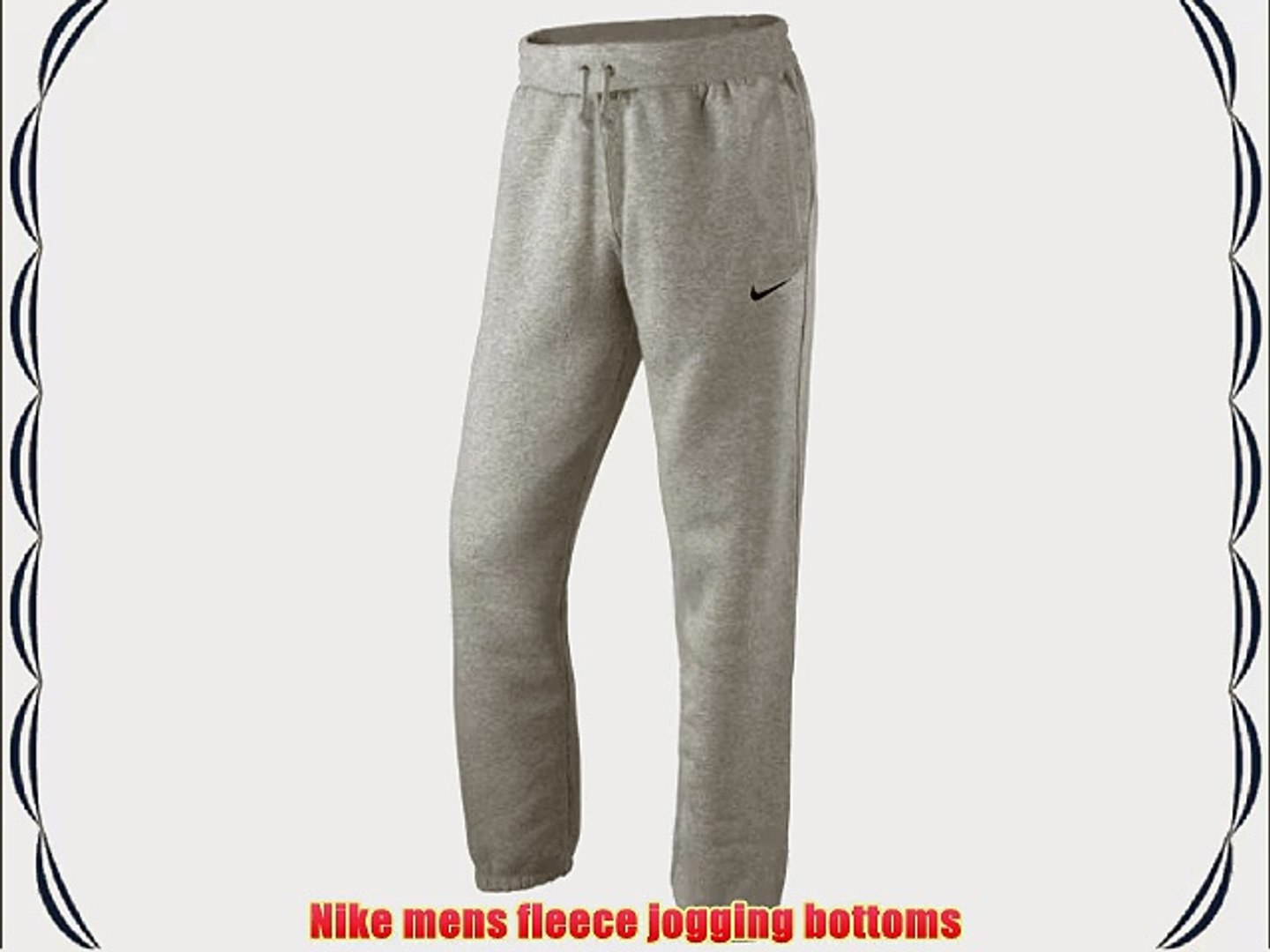 grey nike joggers with black tick
