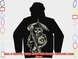 Sons of Anarchy - Large Muted Grim Reaper Zip Hoodie Large Black