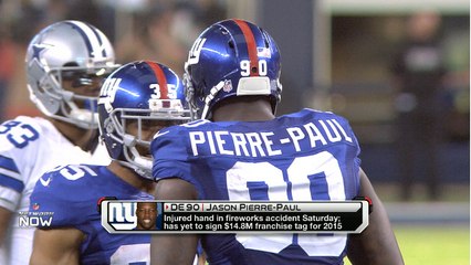 Pierre-Paul injures hand in fireworks accident