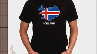 Iceland Country Map Color Mens T-Shirt