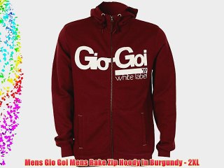 Mens Gio Goi Mens Rake Zip Hoody in Burgundy - 2XL