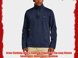 Crew Clothing Men's Padstow Pique Half-Zip Long Sleeve Sweatshirt Blue (Navy) Medium