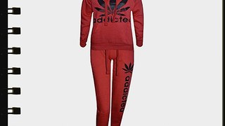 NEW WOMEN ADDICTED PRINT HOODED TRACKSUIT TOP AND JOGGER FLEECE PANTS UK SIZE 8-14 (S/M 8-10