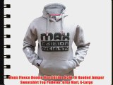 Mens Fleece Hoodie Max Edition MSW 16 Hooded Jumper Sweatshirt Top Pullover Grey Marl X-Large