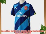 Arsenal Boys 3rd Shirt 2014 2015 blue Methyl Blue-Estate Blue-Lime Green Size:176 (EU)