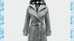 The Orange Tag Womens Belted Button Coat New Ladies Hooded Military Jacket Light Grey 18
