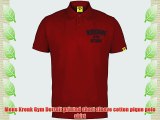 Men's short sleeve Kronk Gym Detroit cotton pique Polo regular fit T shirt Red x large