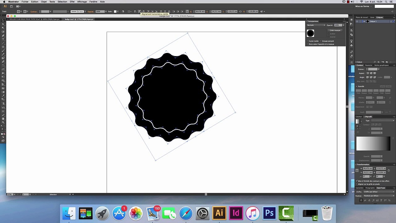 (TUTO)  illustrator badge vintage
