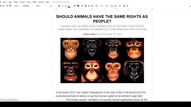 Environmental Science Animal Welfare and Animal Rights | science project for kids | science project