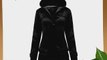 The Orange Tags Ladies Womens Hood Duffle Trench Hooded Pocket Coat Jacket Plus Sizes Black