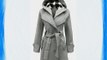 The Orange Tag Womens Belted Button Coat New Ladies Hooded Military Jacket Light Grey 20