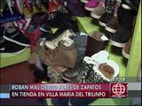 VMT: Ladrones fueron captados robando 300 zapatillas dentro de mercado